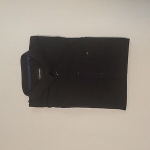 EMPORIO ARMANI Men's Black Slim Fit Button-Up Dress Shirt - Size 18